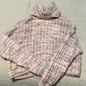 American Eagle Outfitters Multicolor Plaid Turtleneck Sweater